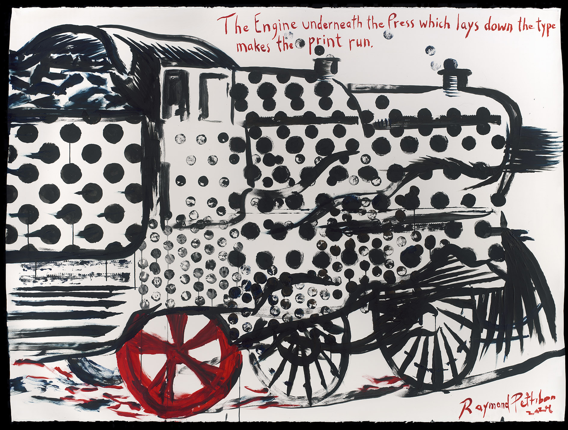 Sans titre (The engine underneath the press …), Raymond Pettibon